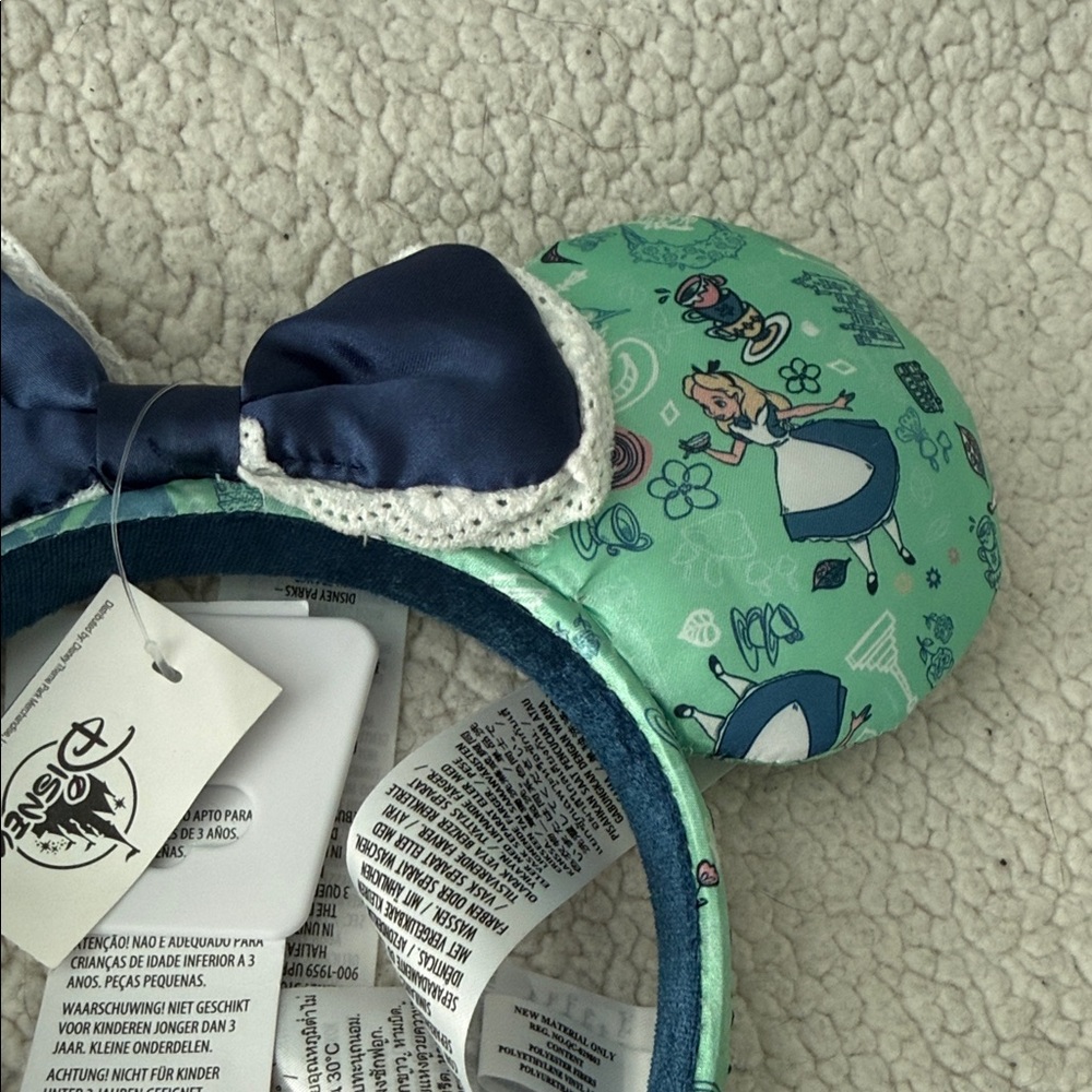 Disney Mint and Navy Alice Ears Headband - Picture 4 of 7